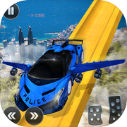 US Police Flying Car Mega Ramp Stunt Racing Games