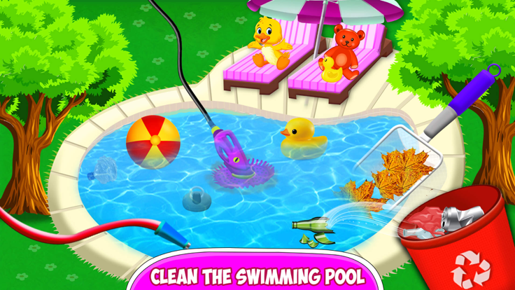 可爱的女婴房子清理游戏截图