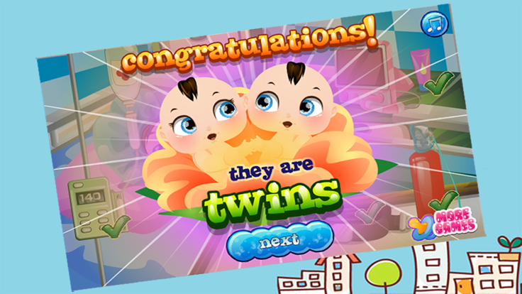 孕妇&双胞胎新生儿照顾 － 模拟宝妈从怀孕到生产的整个过程游戏截图