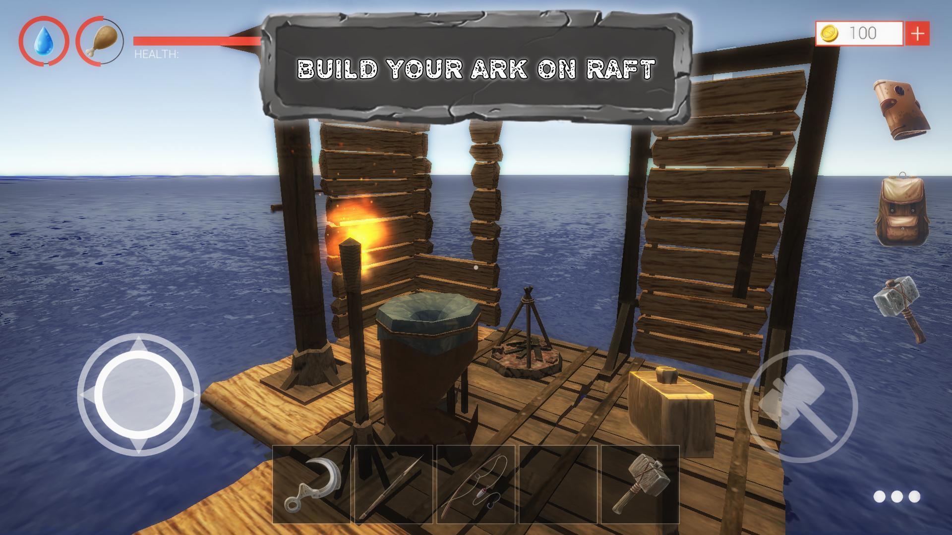 raft survival game using water purifer