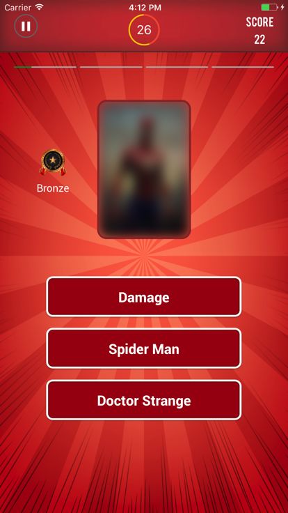 漫画超级英雄恶棍测验游戏截图