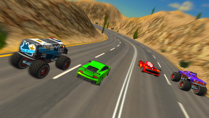 Crazy Car vs Monster Truck Racer 3D游戏截图