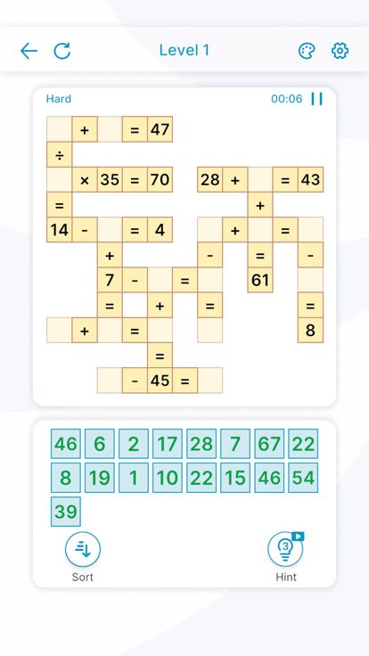 Math Crossword - Number Cross游戏截图