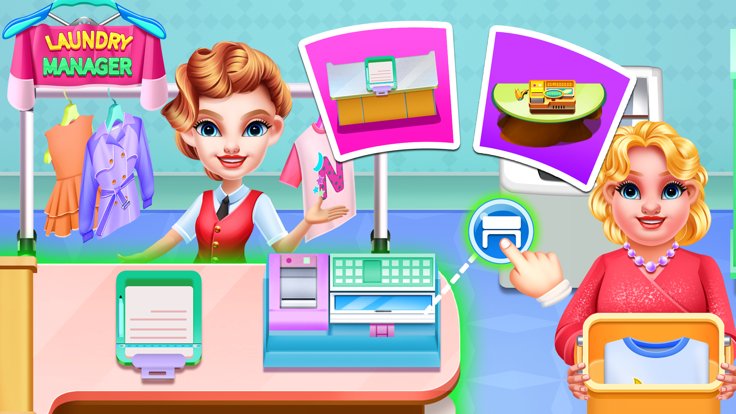 洗衣店模拟经营-休闲益智男孩女孩们的衣服清理游戏截图