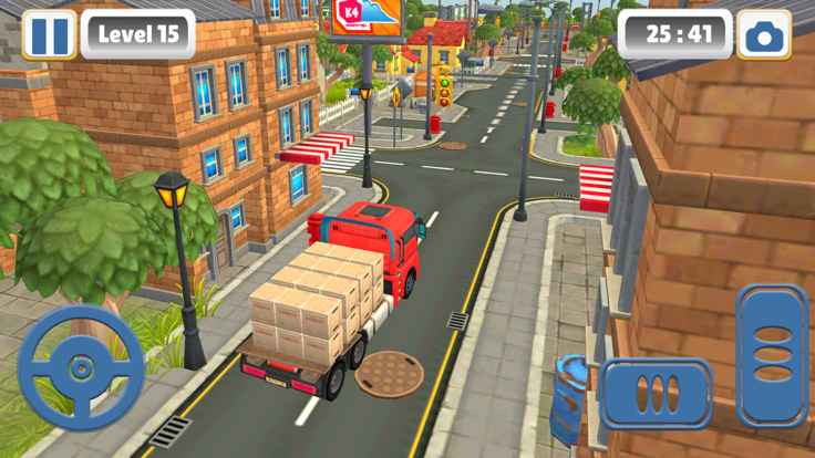 Cargo Truck Toon City Simulato游戏截图