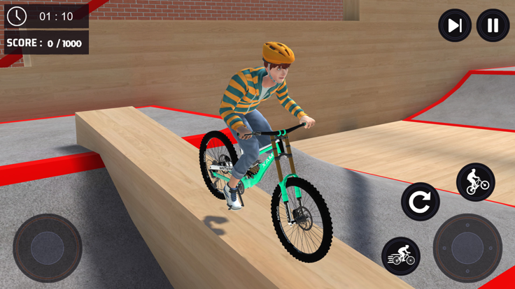 小轮车 自行车 特技 疯狂的 游戏游戏截图