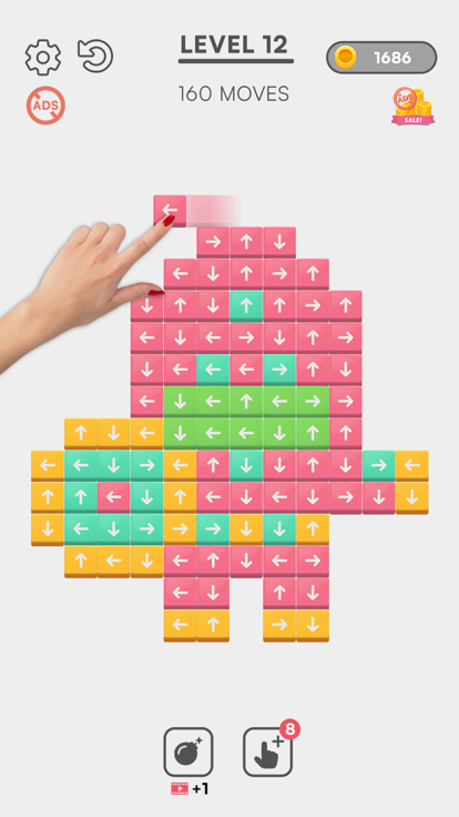 Tap away 2D: Remove blocks游戏截图