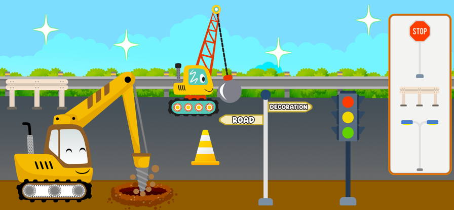 Funny Construction Trucks Game游戏截图