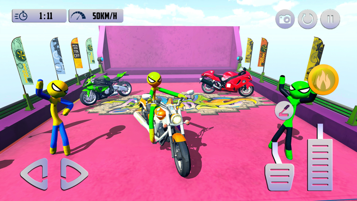 Stickman Bike Jumping & Stunts游戏截图