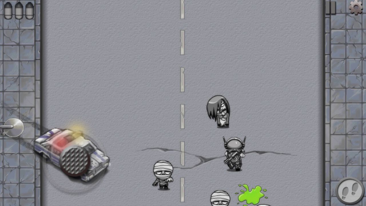 Screenshot of Escape From Zombie Road: The Last 3 Bullets