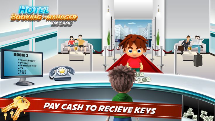 酒店收银台 预订管理孩子们游戏游戏截图
