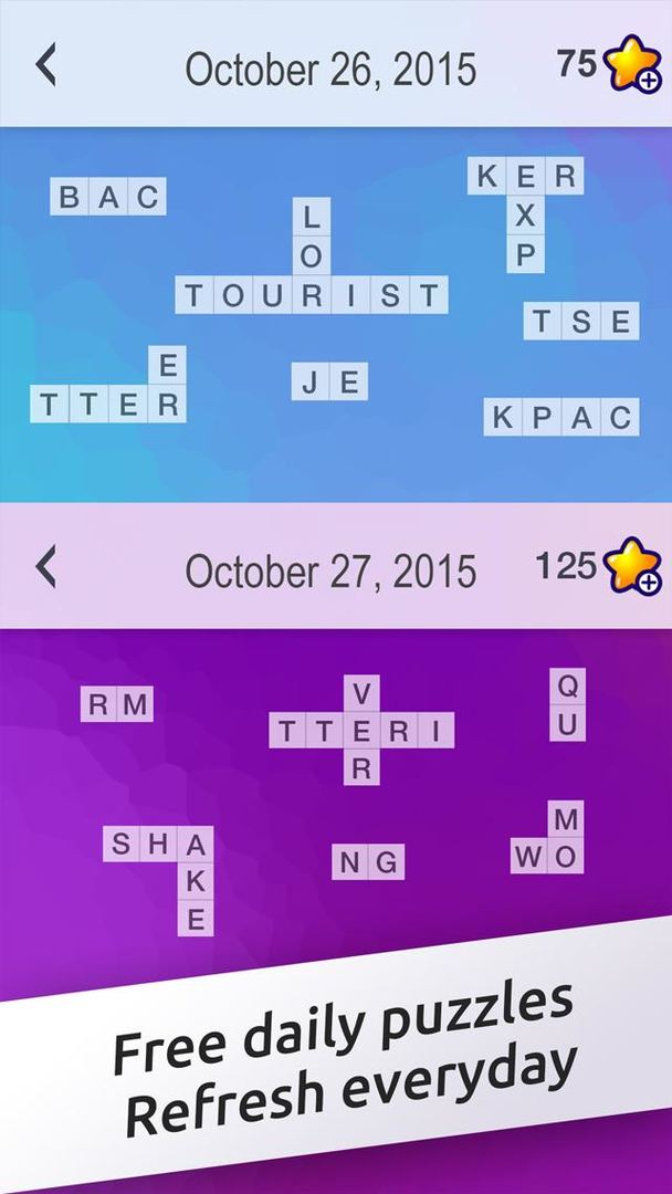 Screenshot of Crossword Jigsaw
