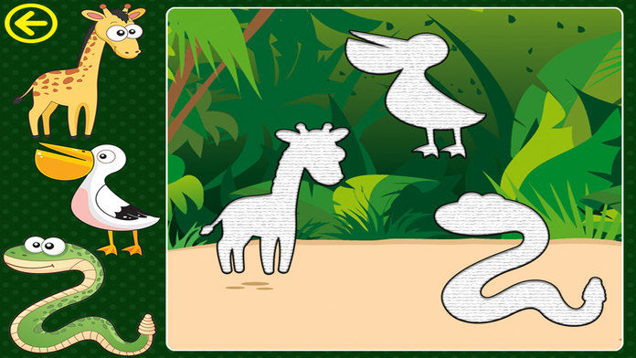 儿童多彩的动物拼图游戏的小孩男孩和女孩年龄3 + HD游戏截图