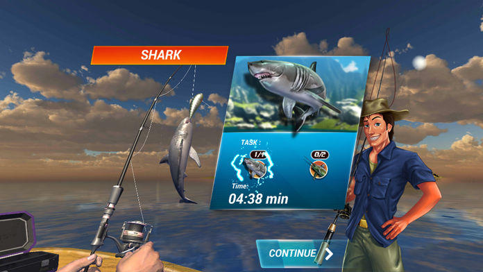 钓鱼 - 钓鱼游戏 2019 体育比赛 鲨鱼和金枪鱼游戏截图