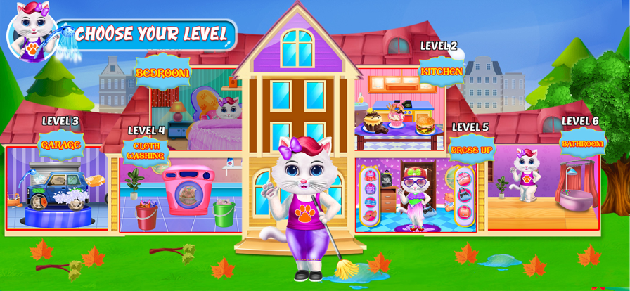 Kitty House Cleanup & Decorate游戏截图