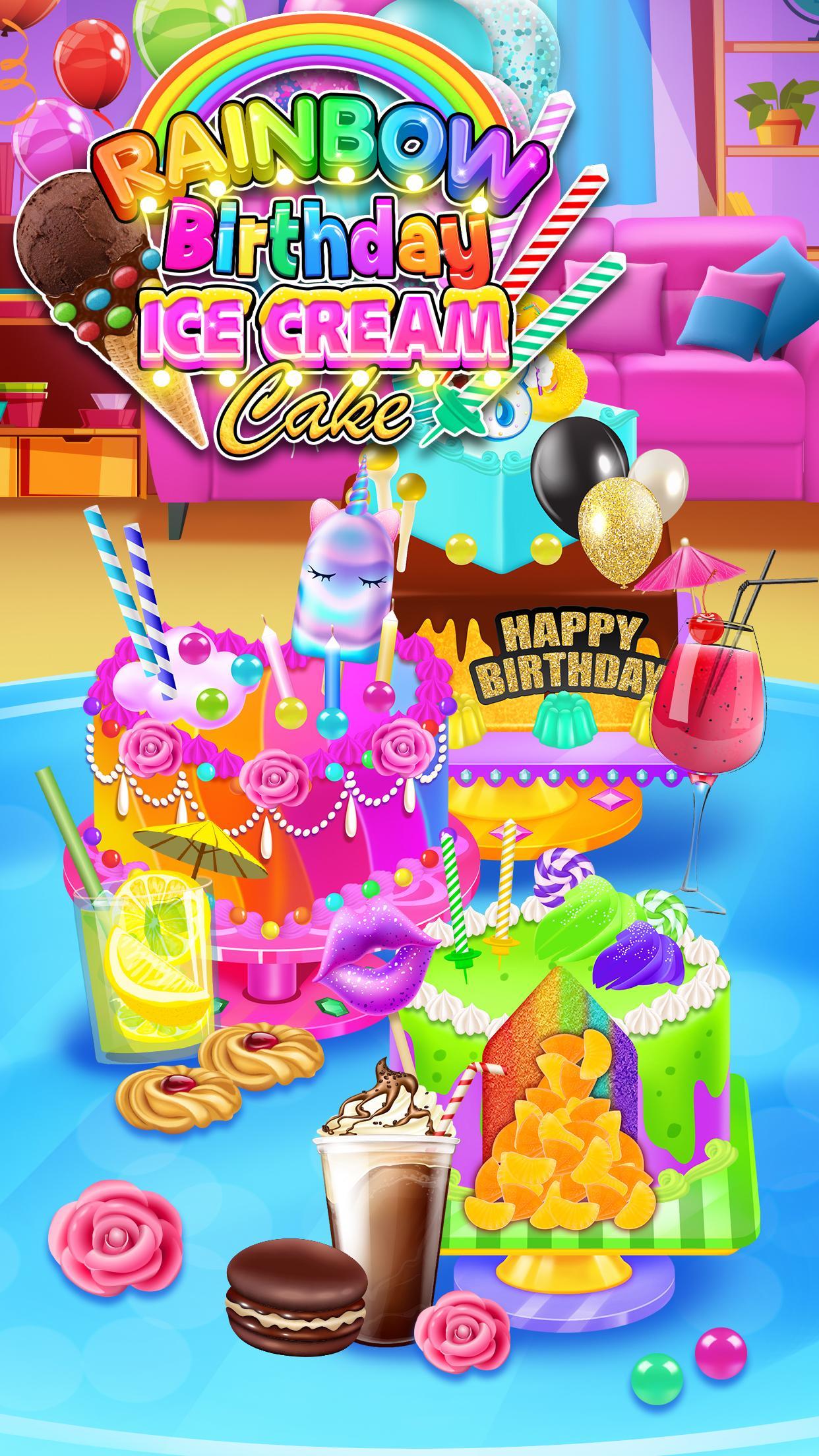 Rainbow Glitter Birthday Cakes游戏截图