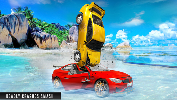 Cars vs Deep Water:Beam Driver游戏截图