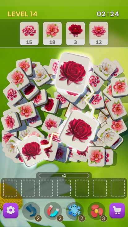 Blossom Tile 3D: Triple Match游戏截图