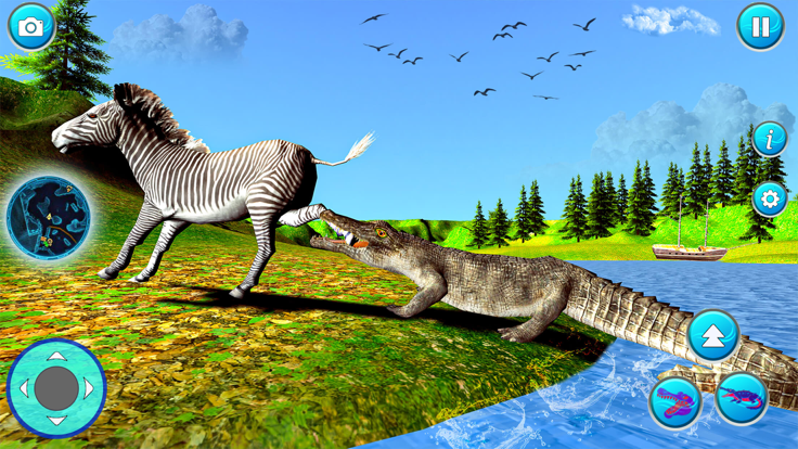 Crocodile Attack Wild Sim Game游戏截图