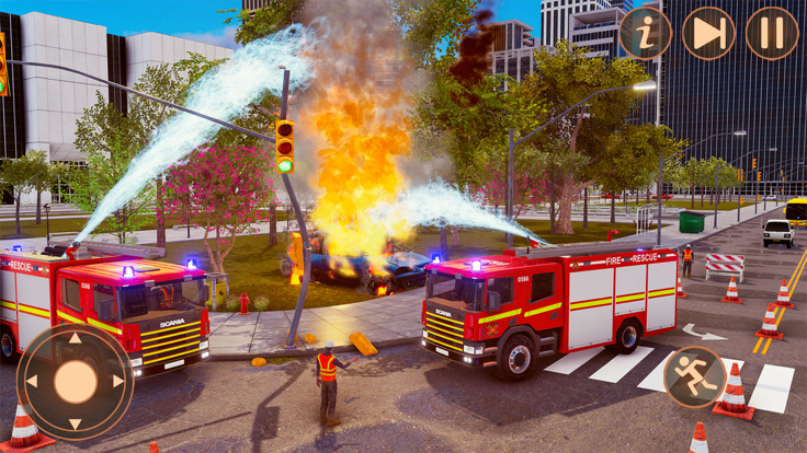 救护车消防员 911 消防车救援模拟器游戏截图