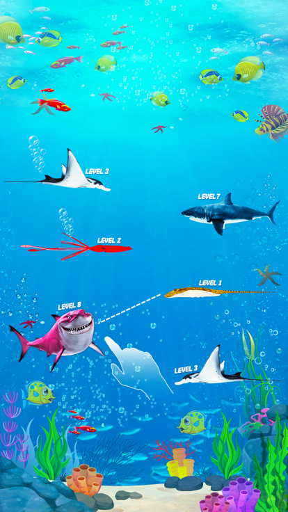 Merge & Eat Shark Evolution游戏截图