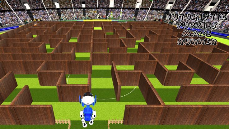 Futuristic Puppy Maze Run游戏截图