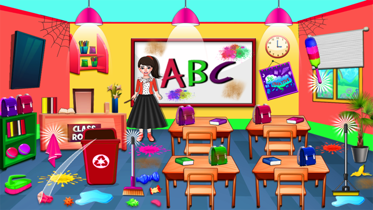 可怕的高中清理游戏截图