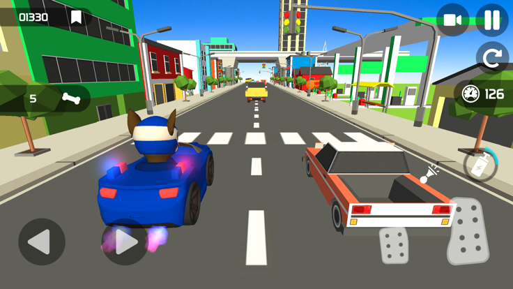 Paw Puppy Traffic Racing游戏截图