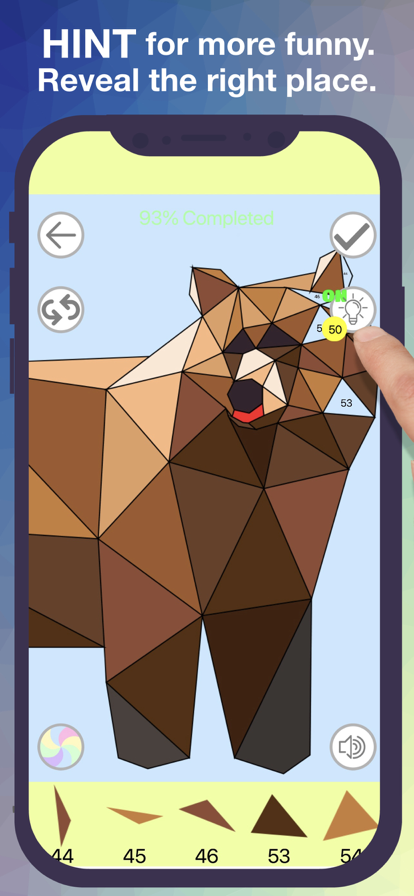 多边形 涂色游戏 - 按数字填色游戏截图