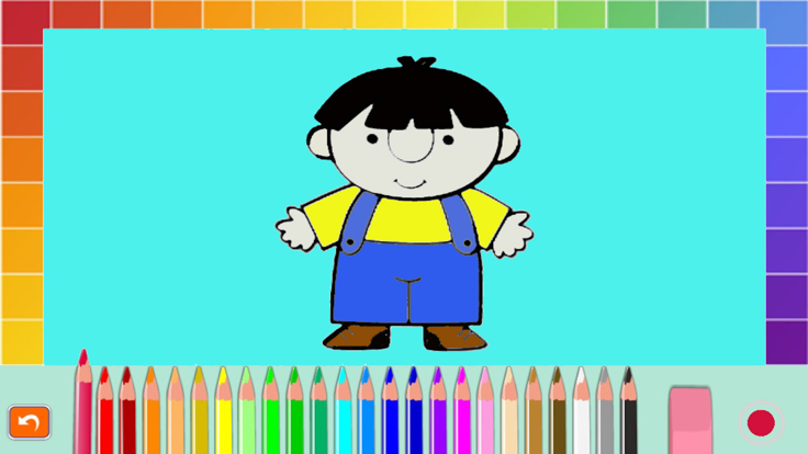 小男孩和女孩着色书免费游戏截图