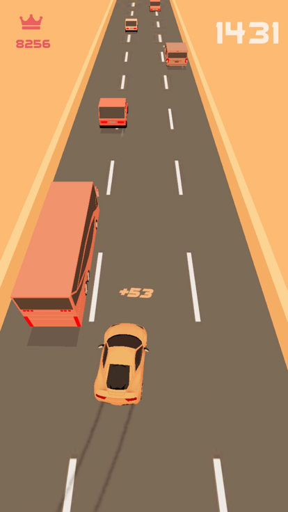 Race Car Racer - Pixel Traffic游戏截图