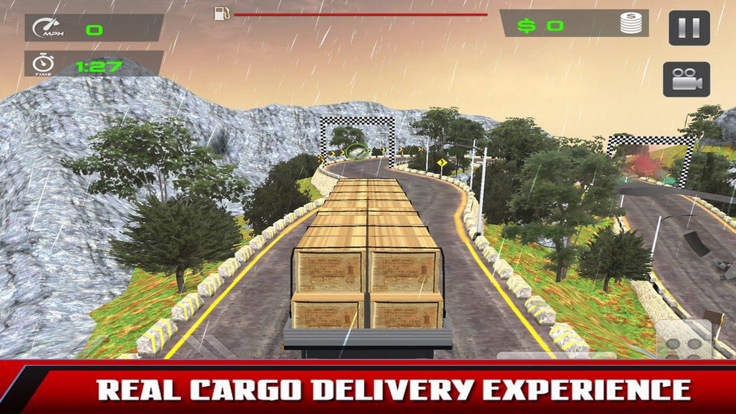 Hill Road Cargo Truck Challeng游戏截图