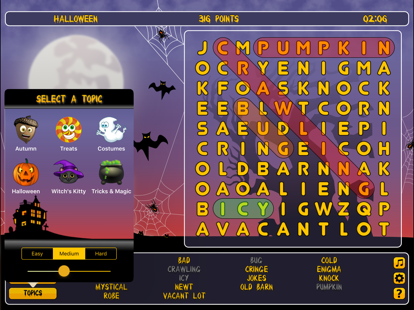 WordSearch Halloween HD游戏截图