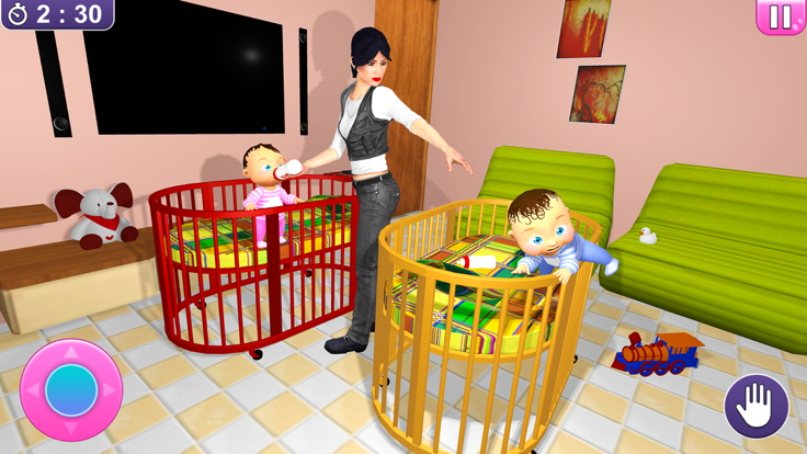 Newborn Twin Baby Mom Games 3D游戏截图