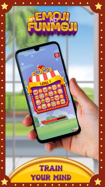 表情符号合并混合有趣的表情符号游戏游戏截图