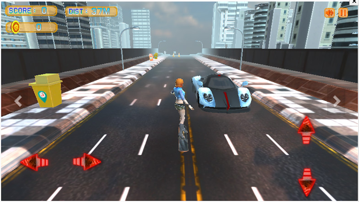 Surfer Chick: Dash, Jump & Dodge Skate 3D Action游戏截图