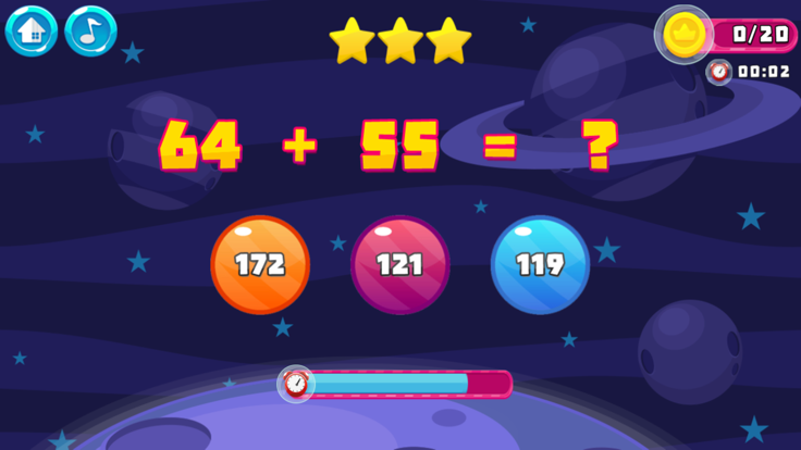 Math Game 2nd Grade-Brain Test游戏截图
