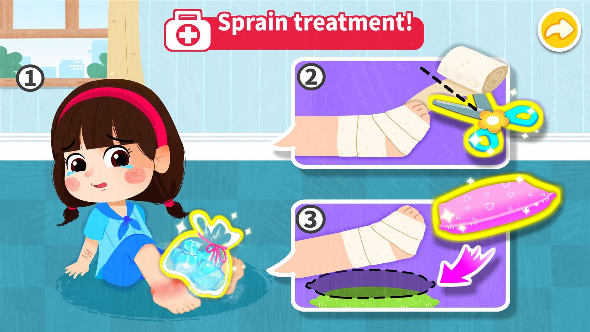 Screenshot of Baby Panda's First Aid Tips