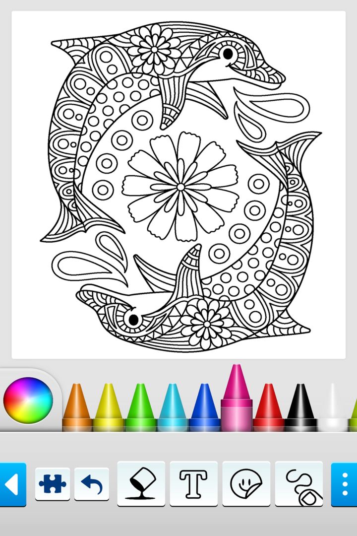 Screenshot of Mandala Coloring Pages
