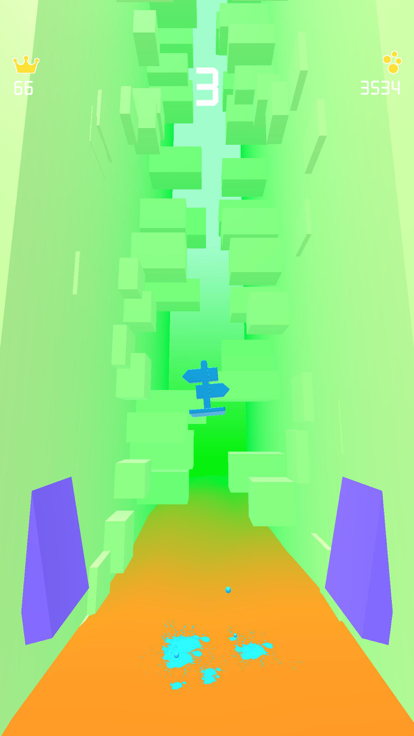 跳一跳小游戏 - 果冻方块弹一弹游戏截图