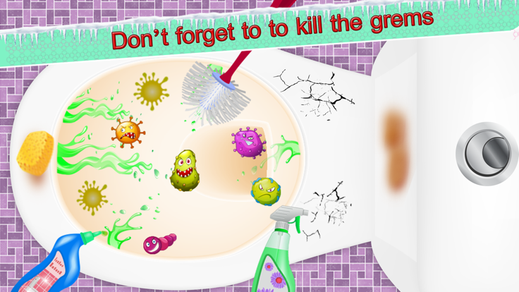 冰公主浴室清洗游戏截图