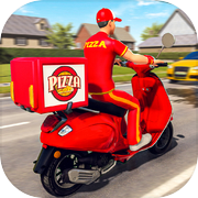 City Pizza Delivery Boy Gameicon