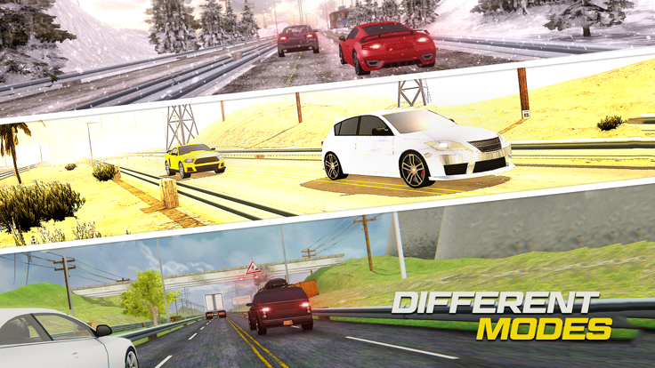 在3D的交通游览竟赛者游戏截图