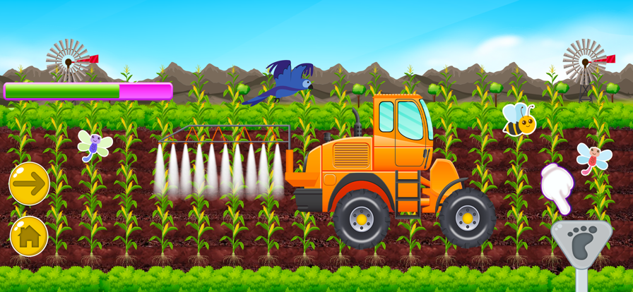 Farm Tractors Harvesting Game游戏截图