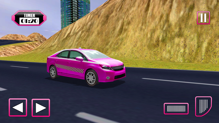 粉红色出租车女司机和现代汽车冲浪游戏游戏截图