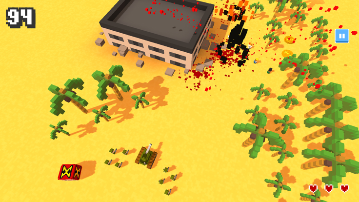 坦克大战-3D像素军事游戏游戏截图