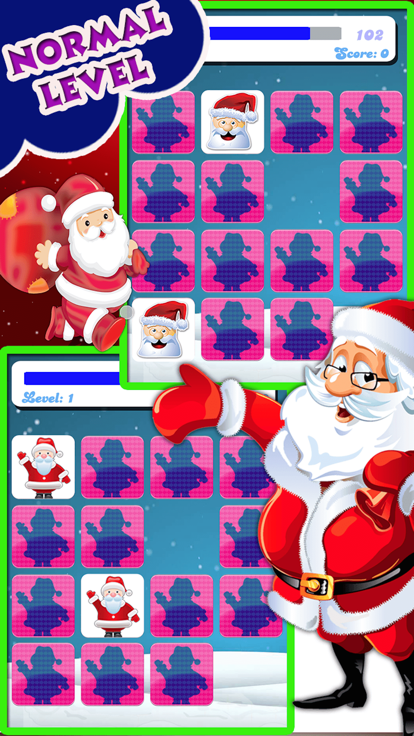 Christmas Matching Pairs - Santa Slaus and Xmas游戏截图