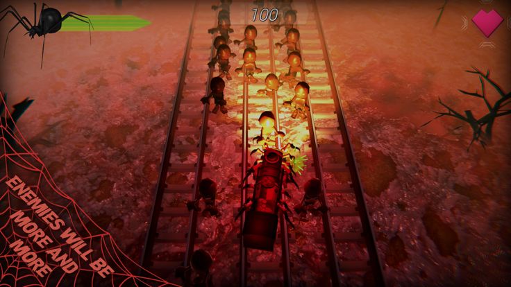 Scary Spider Train 3D Survival游戏截图