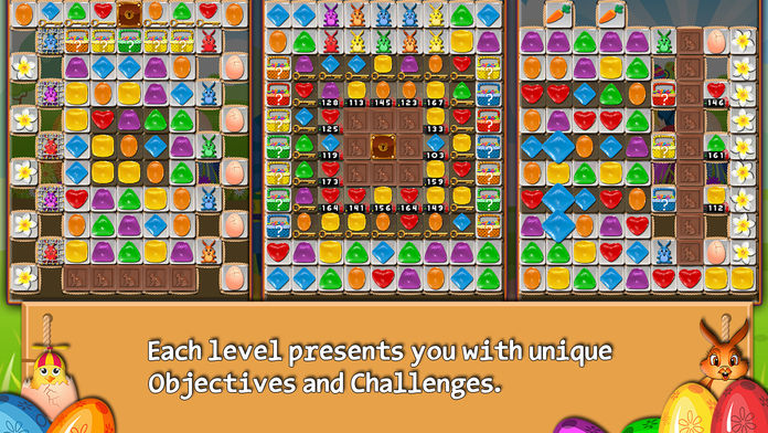 Bunny Drops - Match three puzzle游戏截图