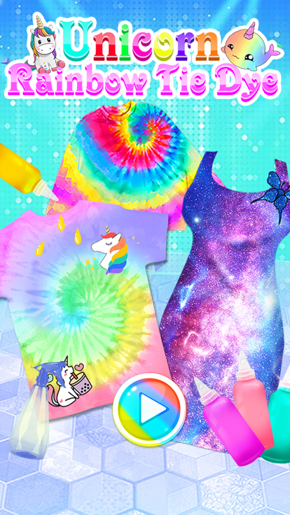 Unicorn Rainbow Galaxy Tie Dye游戏截图